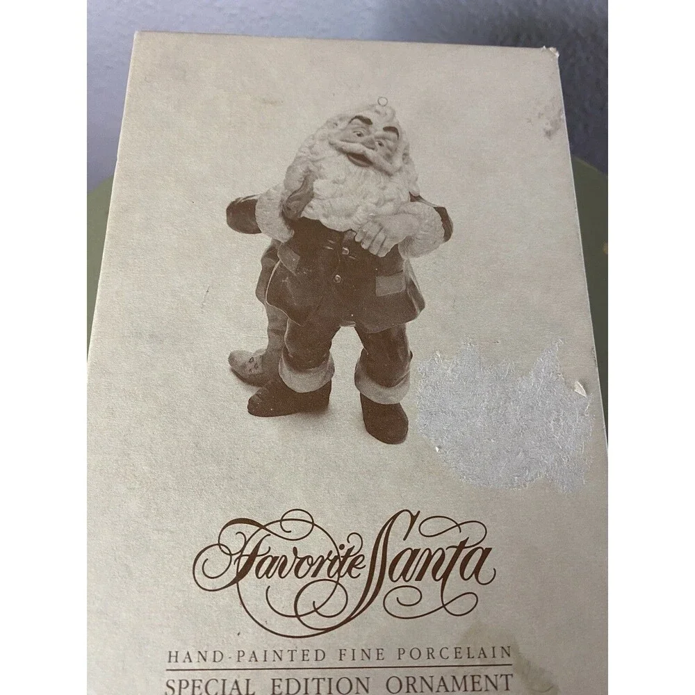 Favorite Santa Hand Painted Special Edition Hallmark Keepsake Ornament Vtg. 1987